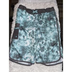 Art Class boys sz. 18 green tie dye design swim trunks ( longer) Grt. pair